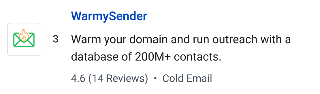 WarmySender: Warm your domain and run outreach with a database of 200M+ contacts.
