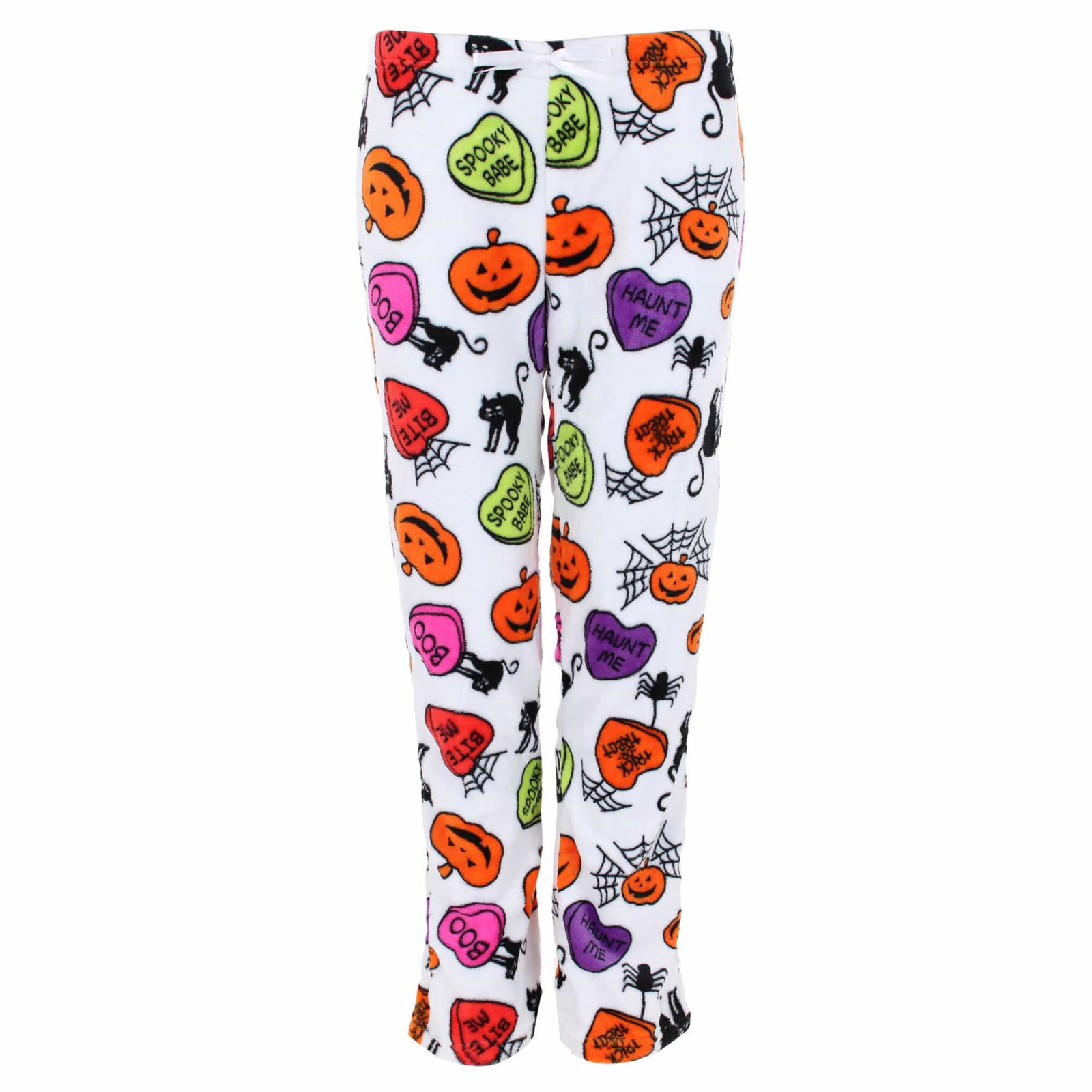 Image of CTM® Women's Halloween Candy Heart Plush Pajama Pants by Weekending