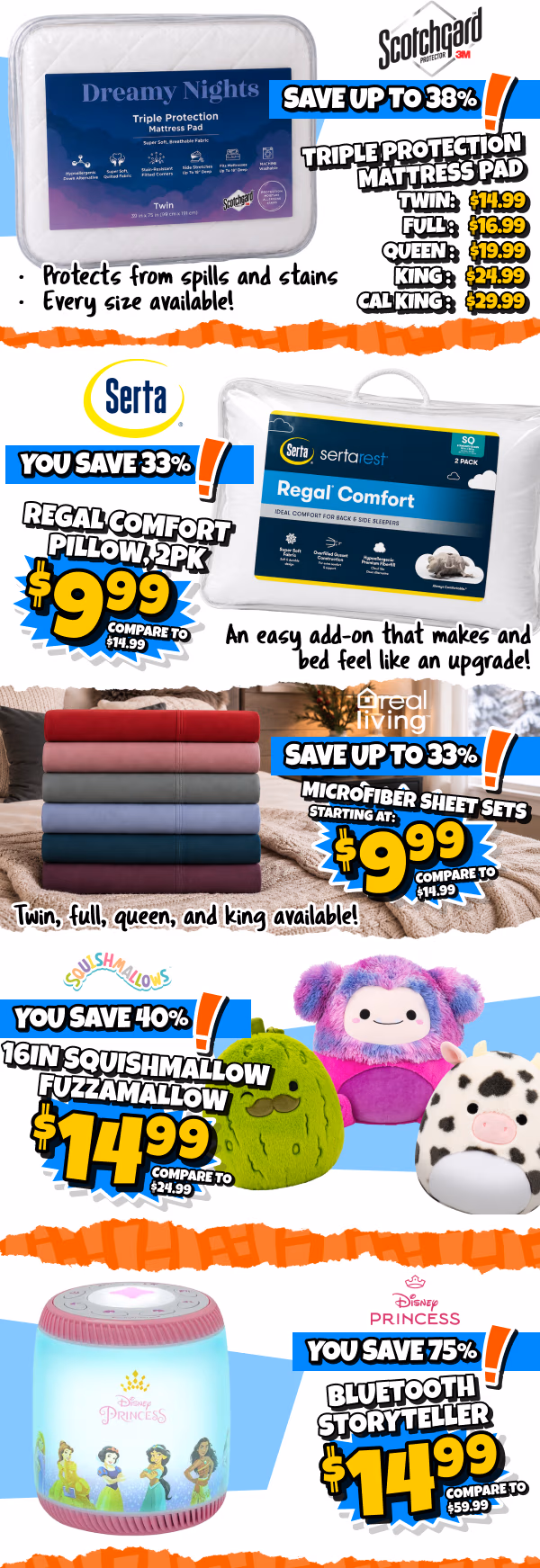 Pillows, sheets, plushies, and bluetooth speaker