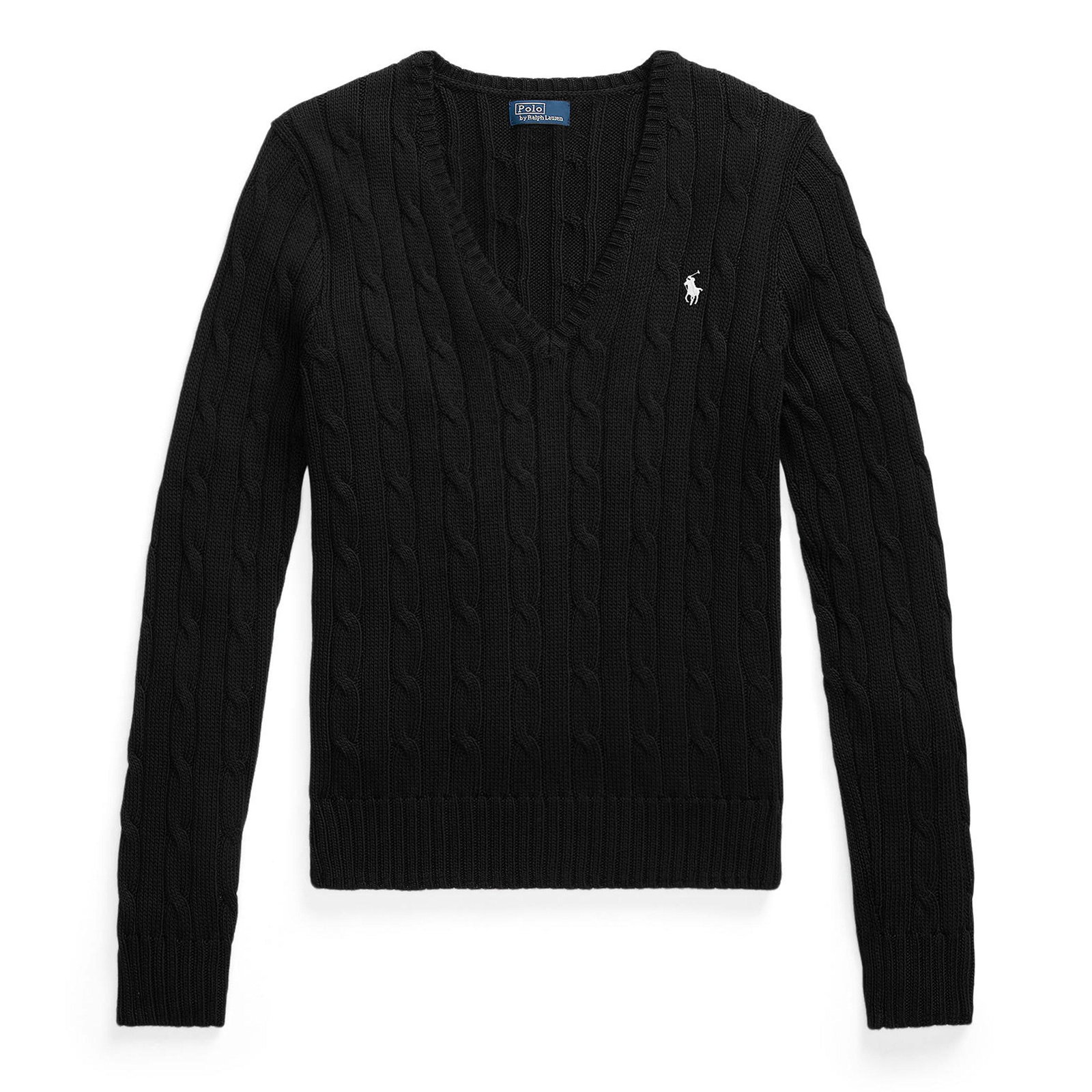 Women's Cable-Knit V-neck Jumper