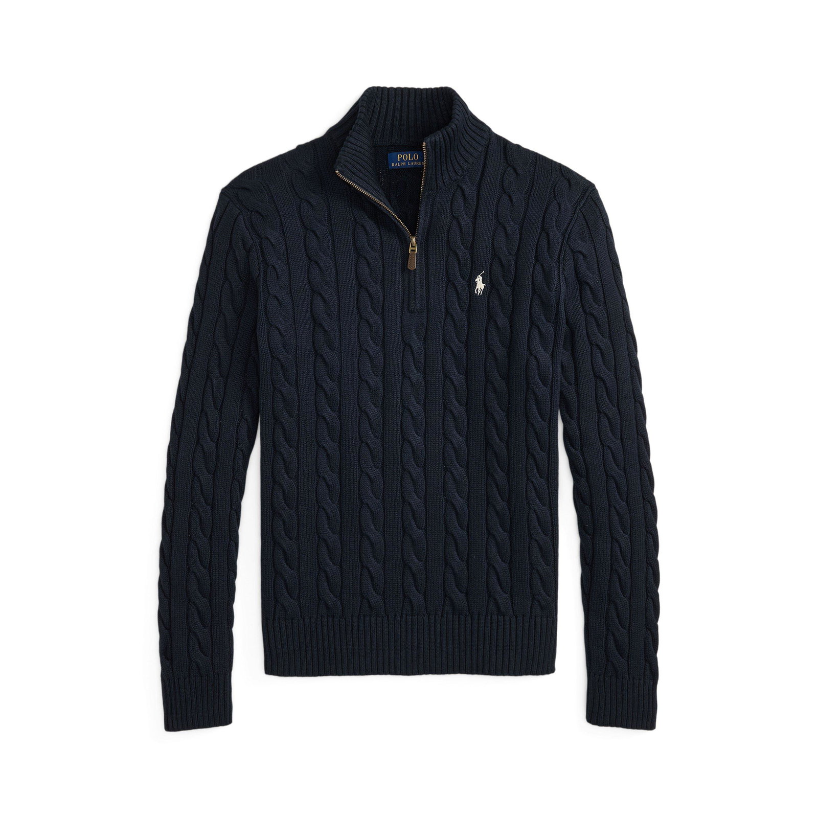 Cable Quarter Zip Knit Jumper