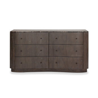 Boa Espresso Mindi Veneer 6 Drawer Dresser