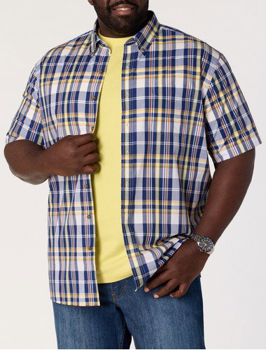 Easy-Care Medium Plaid Sport Shirt