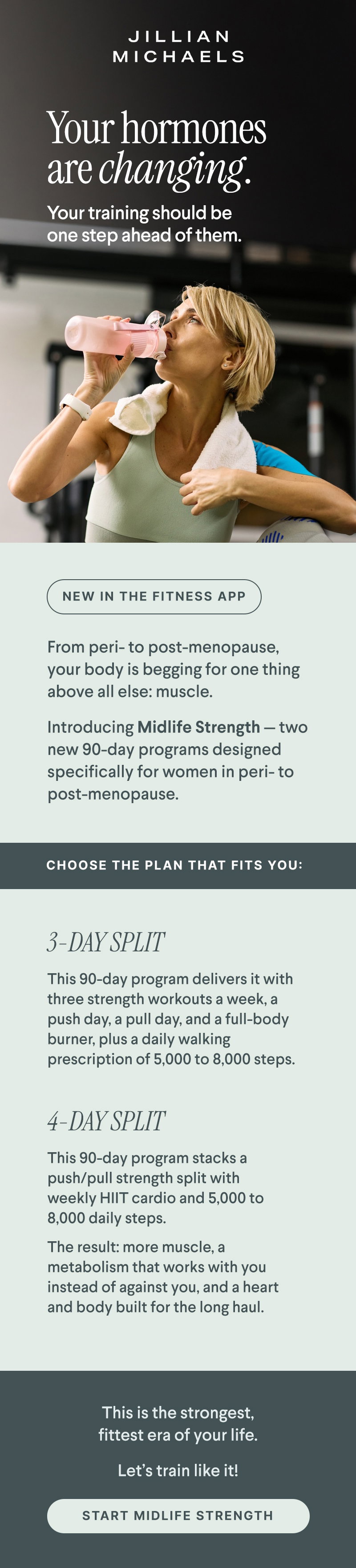 Menopause Program - NEW in The Fitness App