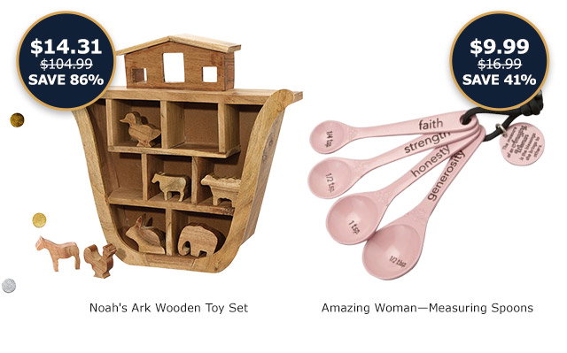 Noah's Ark Wooden Toy Set | Amazing Woman Measuring Spoons