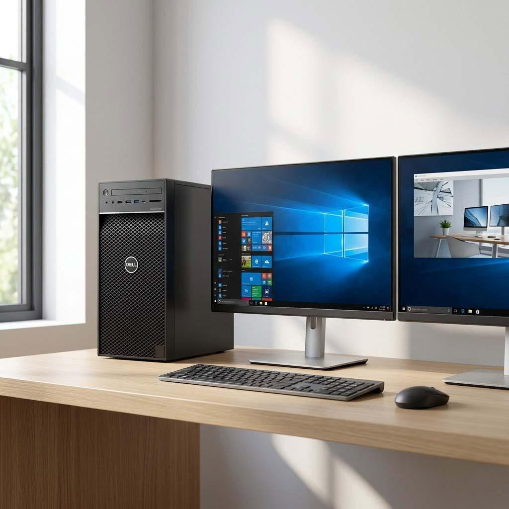 Image of Dell Precision 3630 Core i7 16GB RAM Nvidia P1000 Workstation PC SD Card Reader
