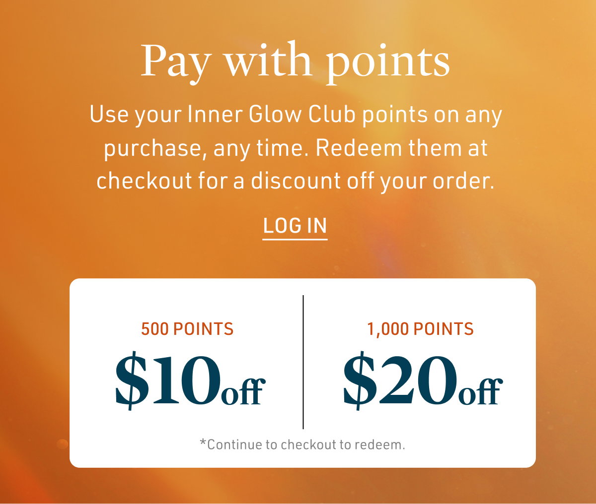 Pay with points