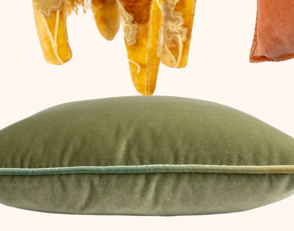 Kevin O'Brien  Tranquility High Performance Velvet Lumbar Pillow - Scallion