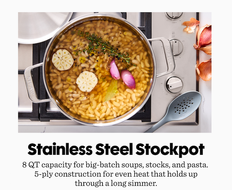 Stainless steel stockpot