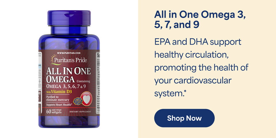 All In One Omega 3, 5, 6, 7 & 9 with Vitamin D3