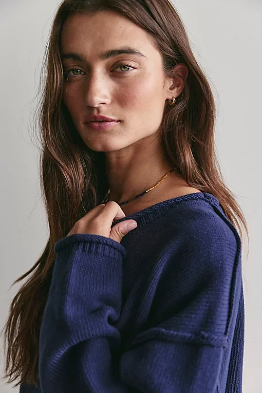 We The Free Ella Roll Neck Cotton Knit Sweater