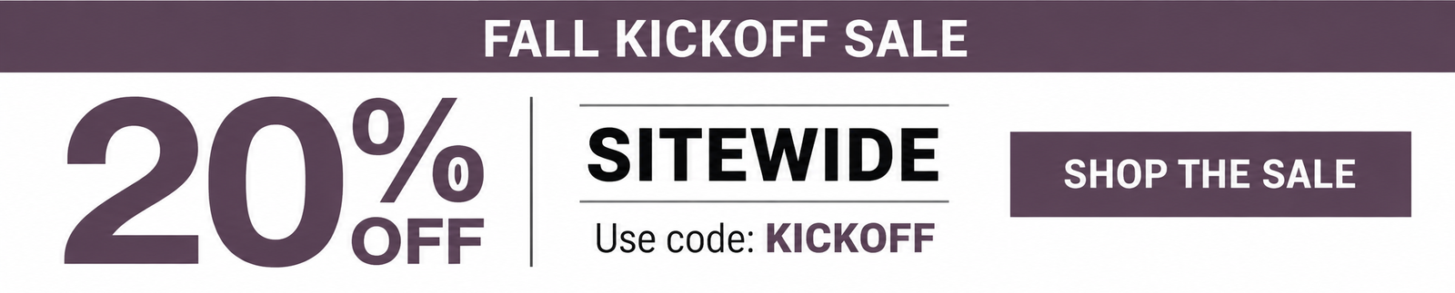 20% off sitewide