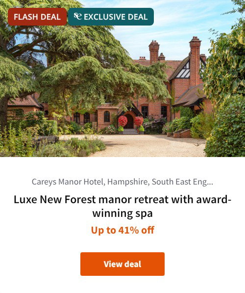 Luxe New Forest manor retreat with award-winning spa