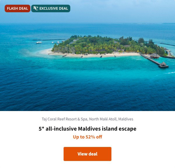 5* all-inclusive Maldives island escape
