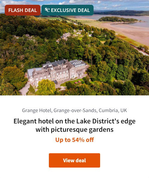 Elegant hotel on the Lake District's edge with picturesque gardens