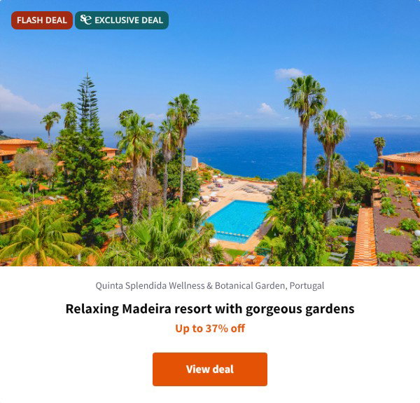Relaxing Madeira resort with gorgeous gardens