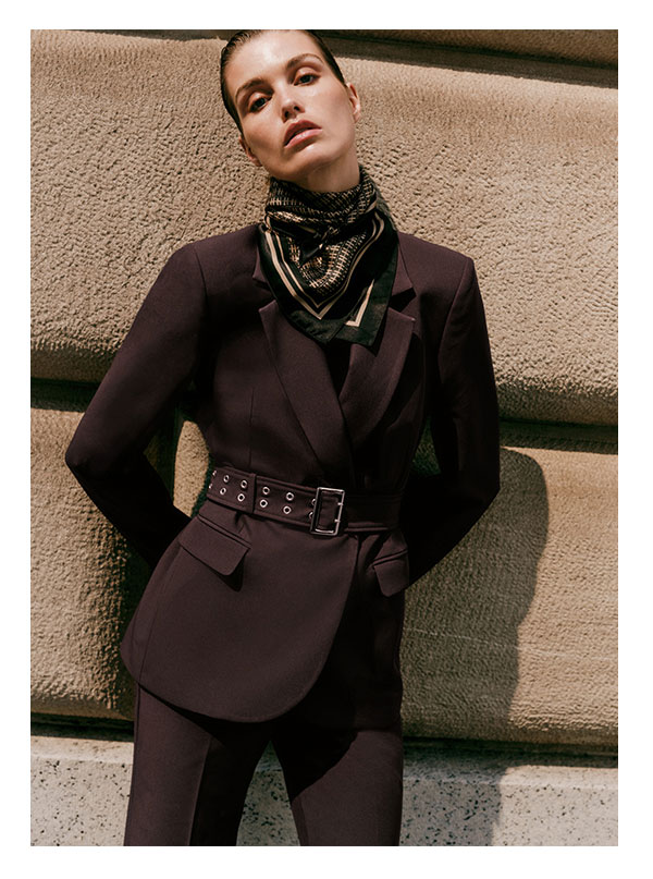 Shop Womens Chocolate Belted Blazer