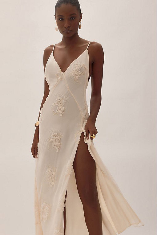 Bardot Romaya V-Neck 3D Floral Maxi Dress