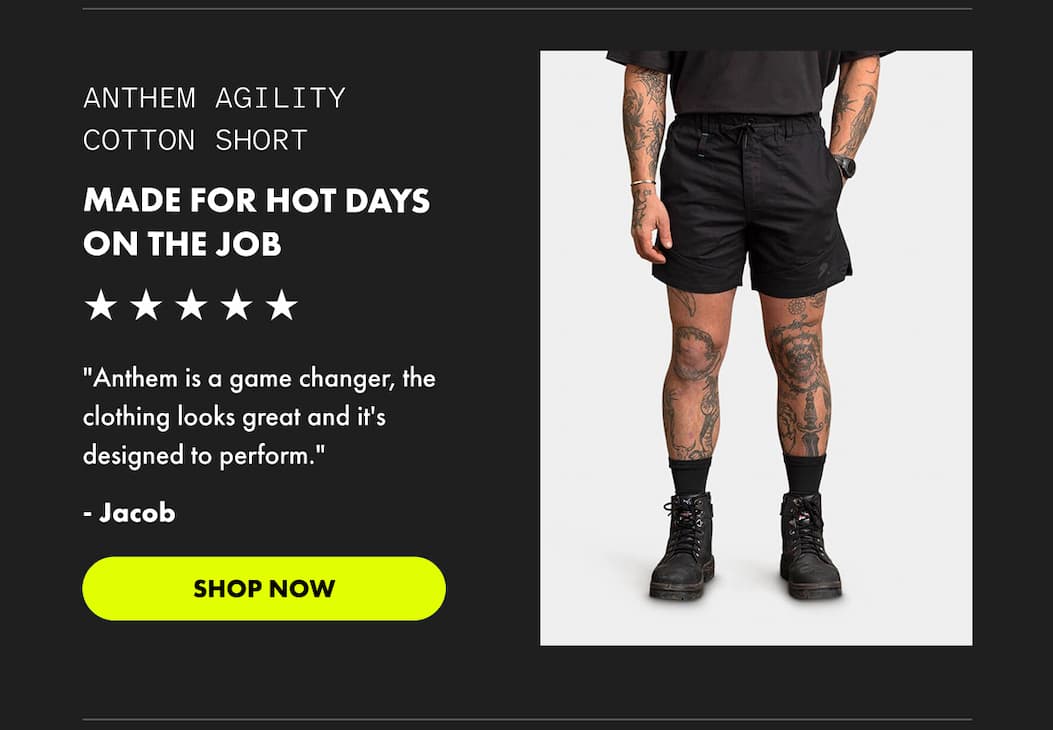 Anthem Agility Cotton Short | SHOP NOW