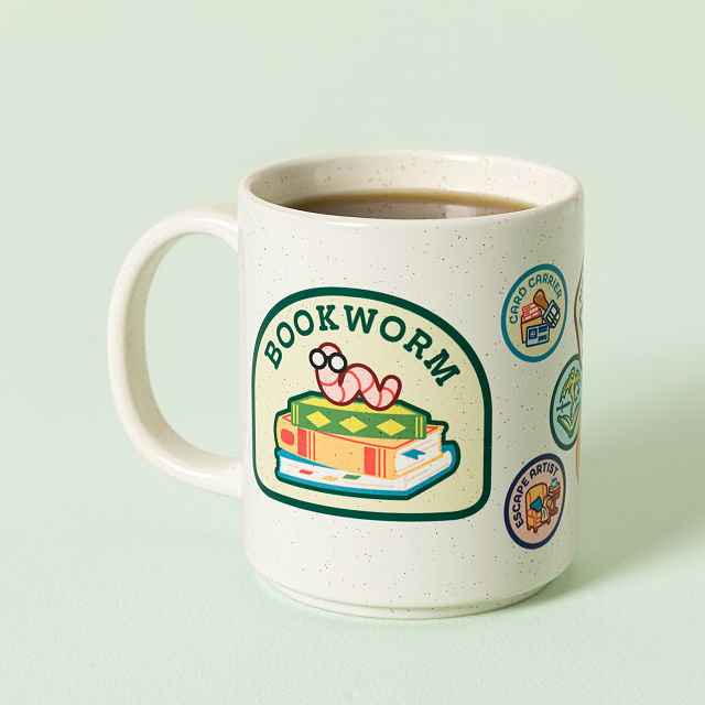 Bookworm Badge Mug
