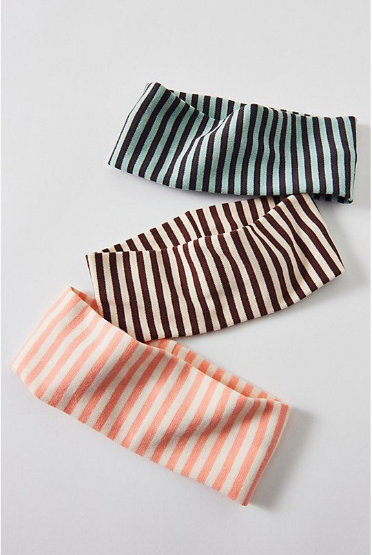 Evie Striped Headwrap Wide Headband