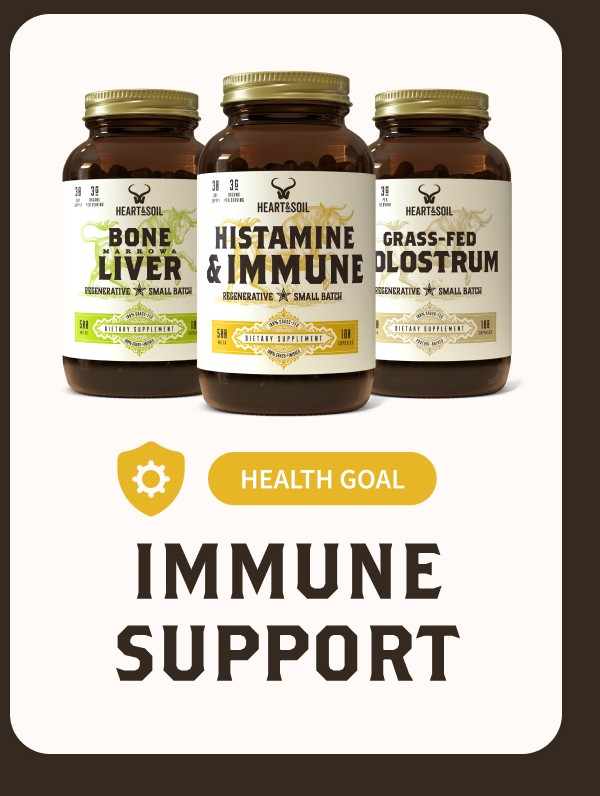 BONE MARROW LIVER / HISTAMINE & IMMUNE / GRASS-FED COLOSTRUM HEALTH GOAL IMMUNE SUPPORT