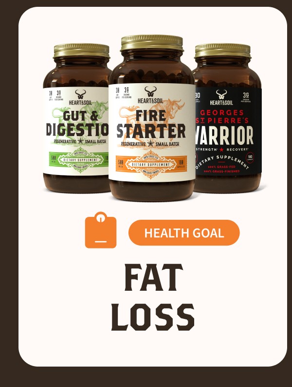 GUT & DIGESTION / FIRE STARTER / GEORGES ST PIERRE'S WARRIOR HEALTH GOAL FAT LOSS