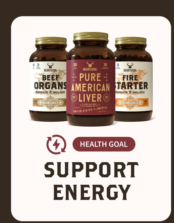 BEEF ORGANS / PURE AMERICAN LIVER / FIRE STARTER HEALTH GOAL SUPPORT ENERGY