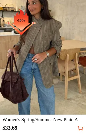 Women s Spring/Summer New Plaid...