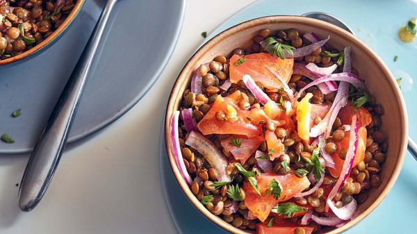 Salade de lentilles au saumon