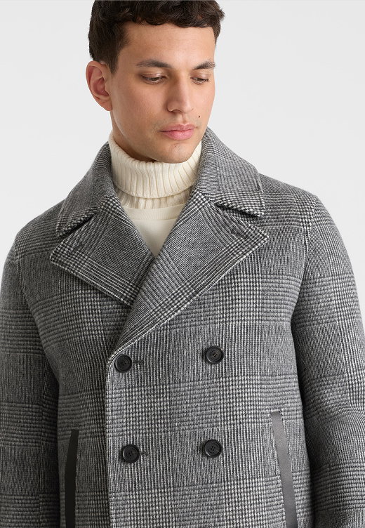 COLE-PL Double-breasted wool peacoat