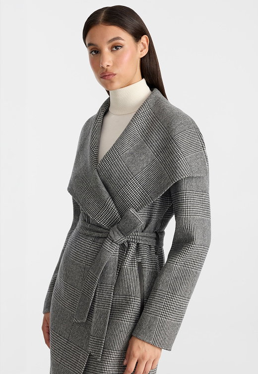 MAI Double-face wool wrap coat
