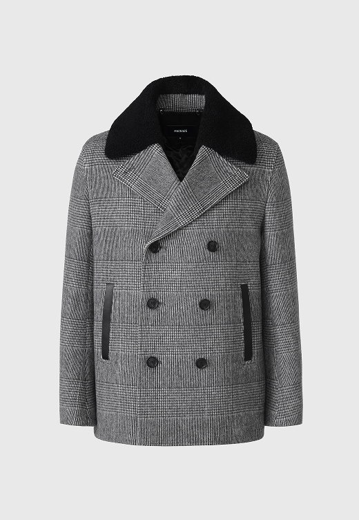 COLE-PL Double-breasted wool peacoat