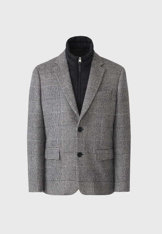 SUTTON-PL Plaid wool coat