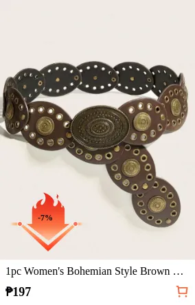 1pc Women s Bohemian Style Brown...