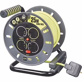 PRO XT OMU2513 13A 4-Gang 25m  Cable Reel 240V