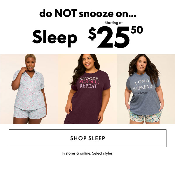 Sleep starting at $25.50