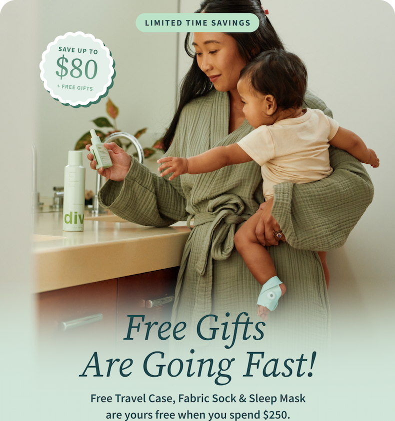 Limited Time Savings | Free Gifts Are Going Fast! | Free Travel Case, Fabric Sock & Sleep Mask are yours free when you spend $250.