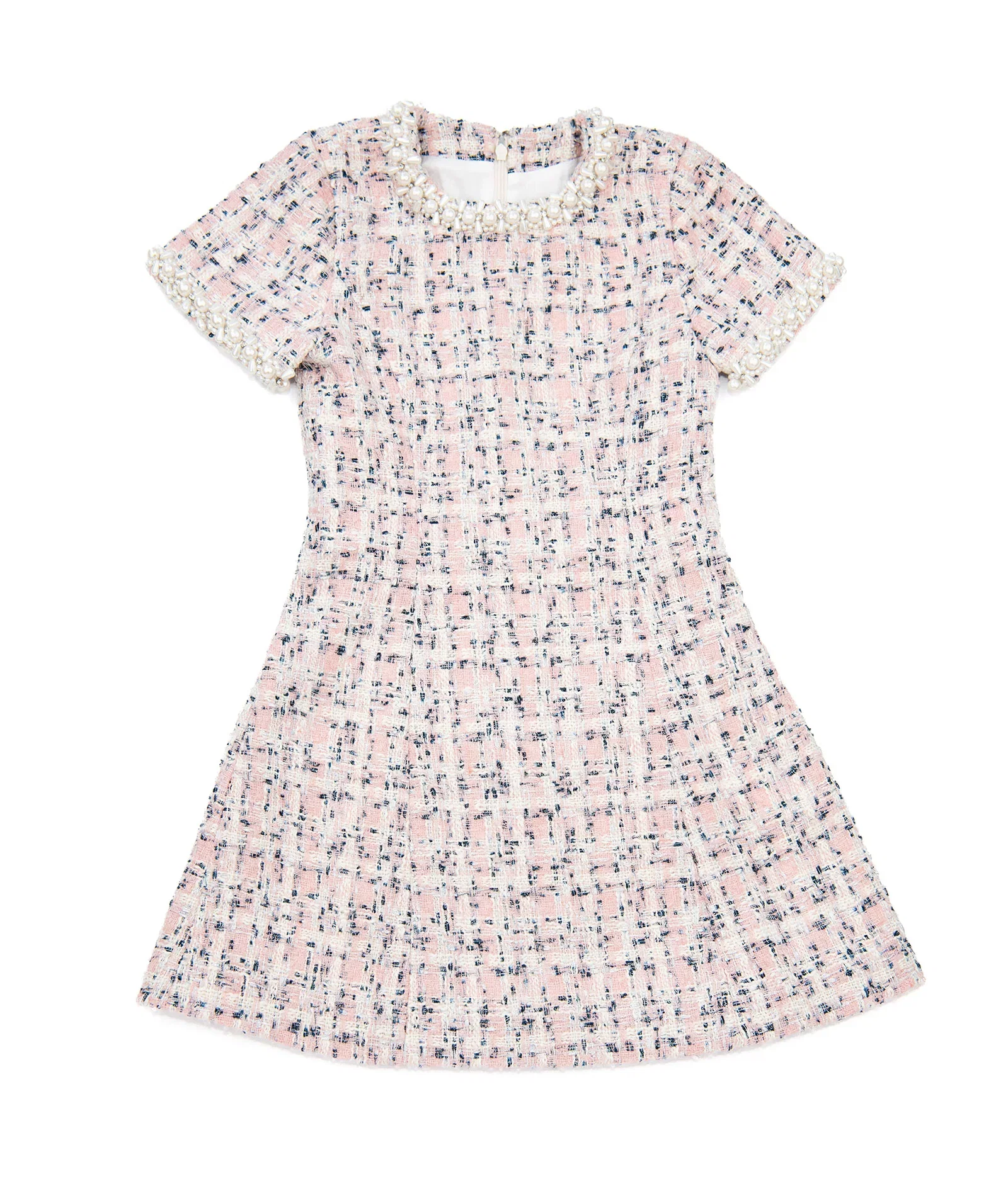 Image of Katie J NYC Girls Emmylou Pink Multi Boucle Dress