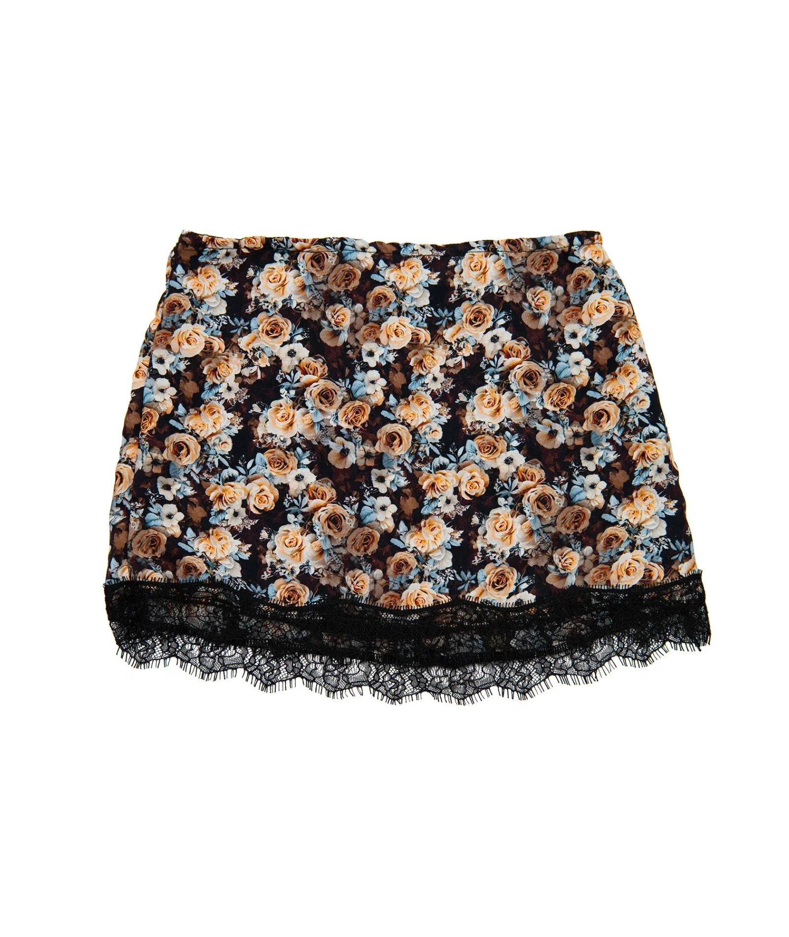 Image of FBZ Girls Josie Black/Cream Floral Rose Lace Skirt