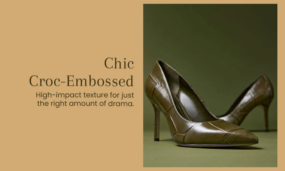 Chic Croc-Embossed
