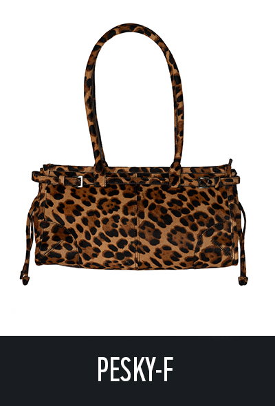 PESKY-F Calf-hair shoulder bag with buckle and tassel detailing 