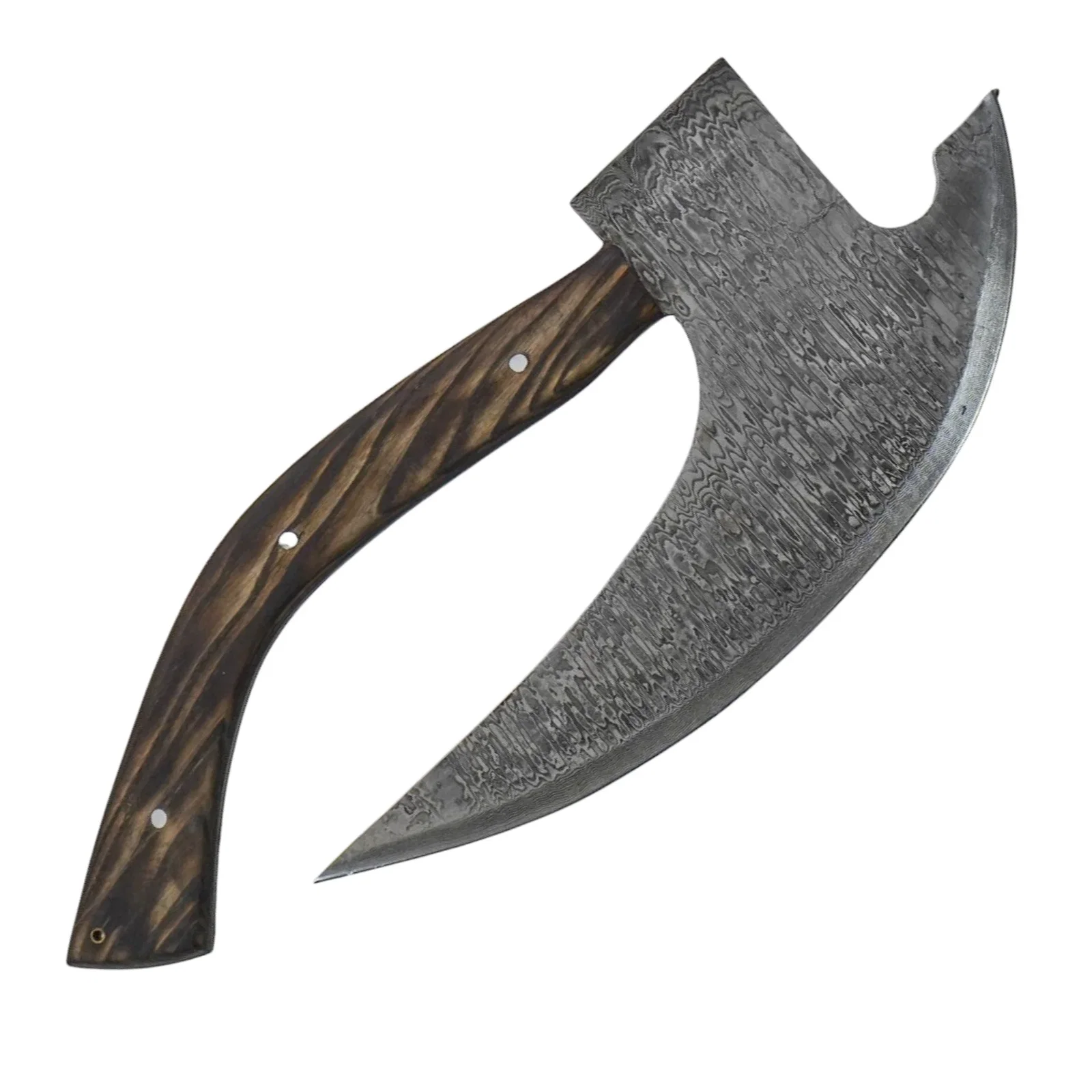Image of Pizza Rocker Knife – Damascus Steel Mezzaluna – 20"