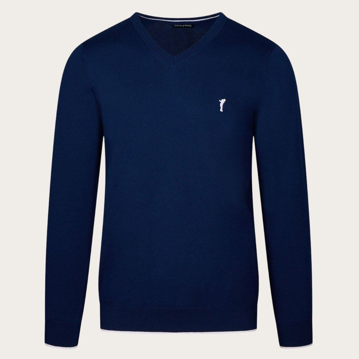 GOLFINO Men's Palermo V-Neck Golf Pullover Mid Layer