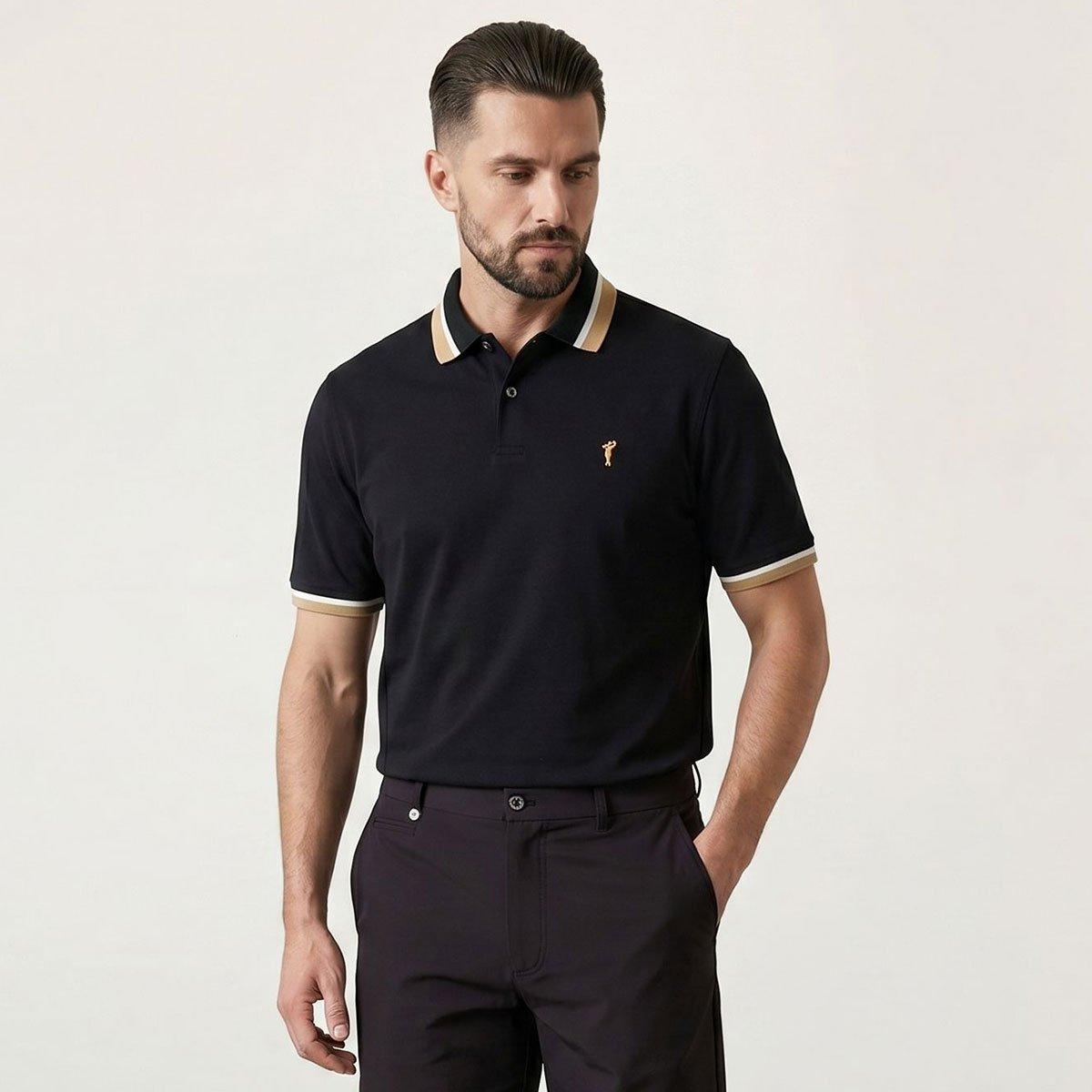 GOLFINO Men's Barseback Short Sleeve Golf Polo Shirt