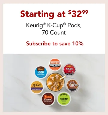 keurig kcups starting at $32.99