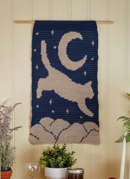 Moonlight Meowgic Crochet Tapestry Pattern