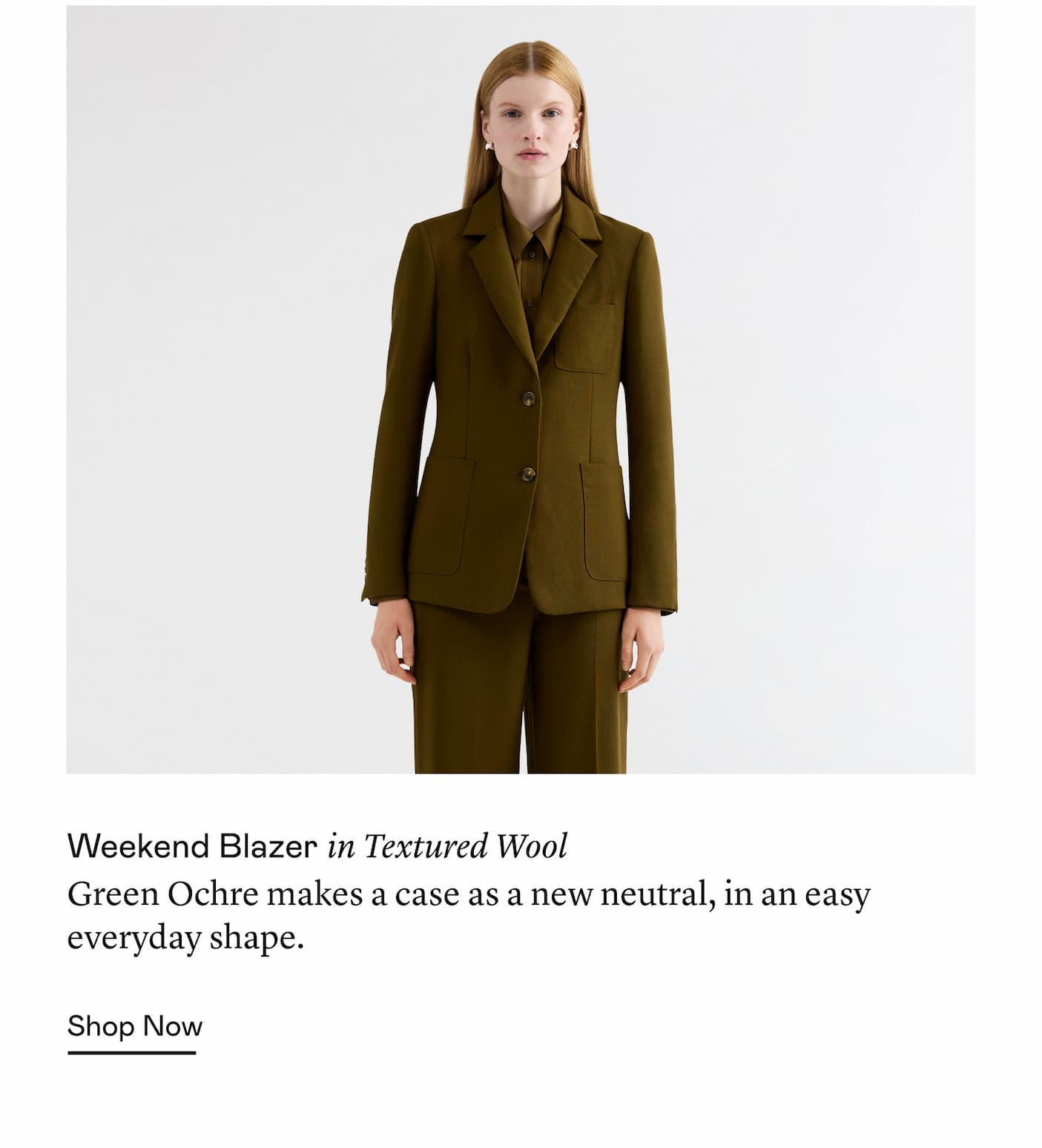 Weekend Blazer in Textured Wool 