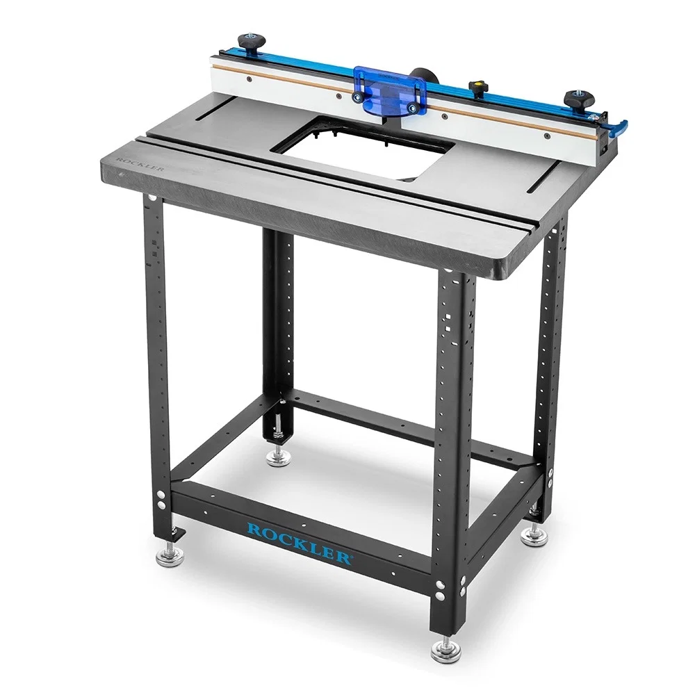 Rockler Cast Iron Router Table with ProMax Fence and Rock-Steady Stand Value Pack