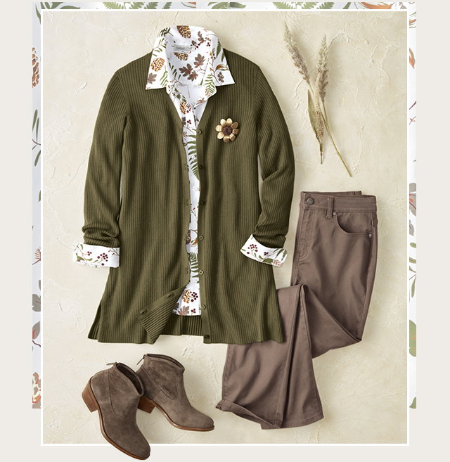 Ribbed Boyfriend Cardigan outfit
